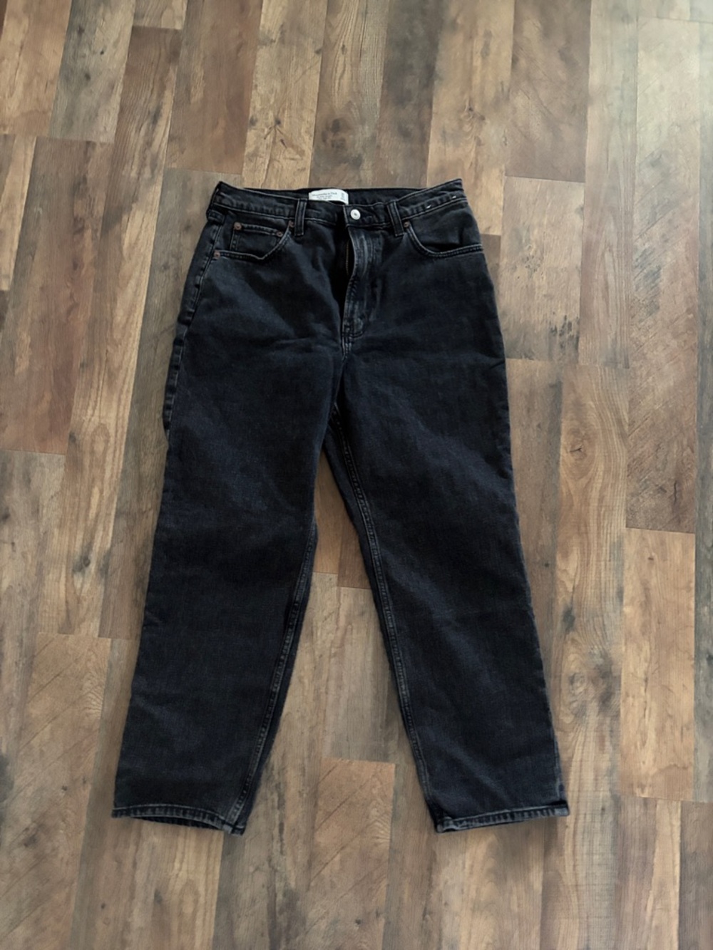Abercrombie & Fitch Black The Ankle Straight Ultra High Rise Size 10/30